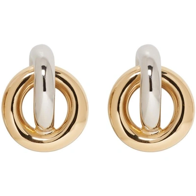 Shop Jw Anderson Gold & Silver Double Earrings