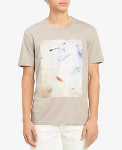 Shop Calvin Klein Jeans Est.1978 Men's Graphic-print T-shirt In Dark Sand