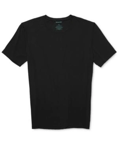 Shop Tommy John Men's Stay-tucked Crew-neck T-shirt In Black