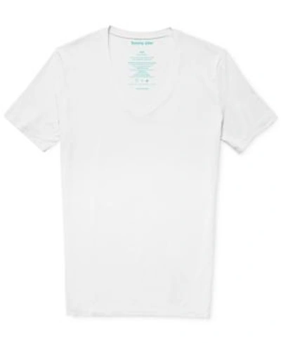 Shop Tommy John Men's Deep V-neck Stay Tucked Undershirt In White