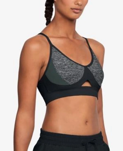 Shop Under Armour Unstoppable Cross-back Low-impact Sports Bra In Black