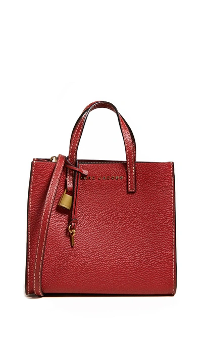 Shop Marc Jacobs Mini Grind Tote In Red