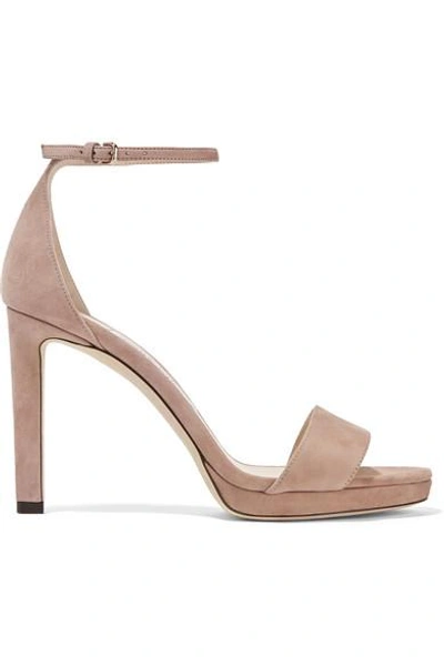 Shop Jimmy Choo Misty 120 Suede Sandals