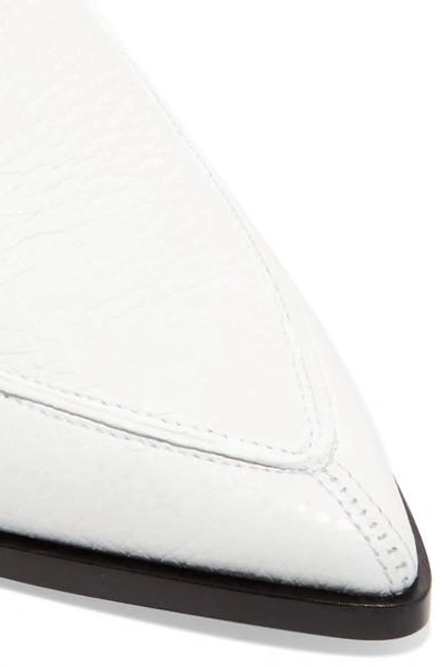 Shop Nicholas Kirkwood Beya Textured-leather Mules In White