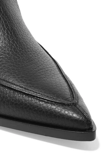 Shop Nicholas Kirkwood Beya Textured-leather Mules In Black