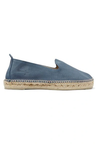 Shop Manebi Hamptons Suede Espadrilles In Blue