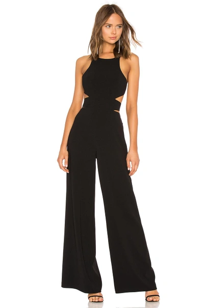 Shop Halston Heritage Wide Leg Jumpsuit In Black