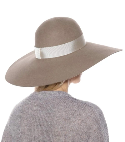 Shop Maison Michel Blanche Rabbit Felt Hat In Neutrals