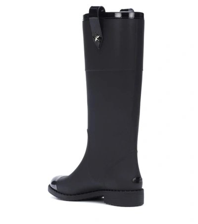 Shop Jimmy Choo Edith Rubber Boots In Black