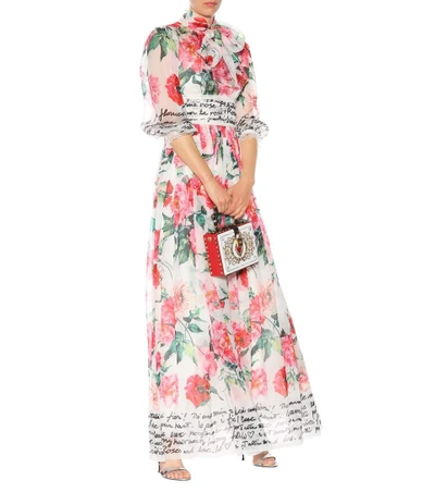 Shop Dolce & Gabbana Floral-printed Silk Gown In Female