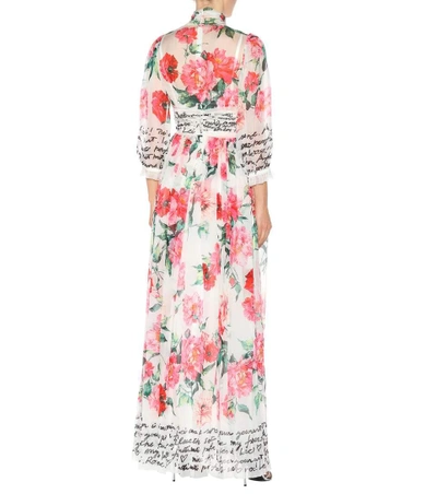 Shop Dolce & Gabbana Floral-printed Silk Gown In Female