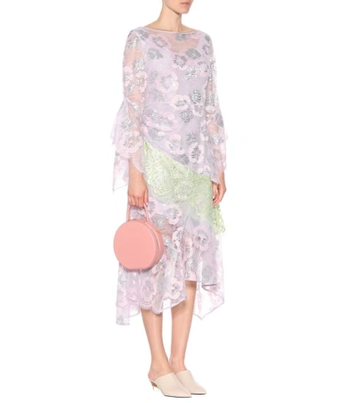 Shop Peter Pilotto Lace And Lamé Dress In Pink