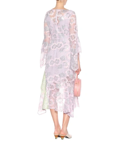 Shop Peter Pilotto Lace And Lamé Dress In Pink