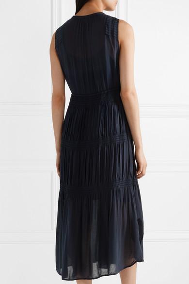 james perse pleated chiffon dress