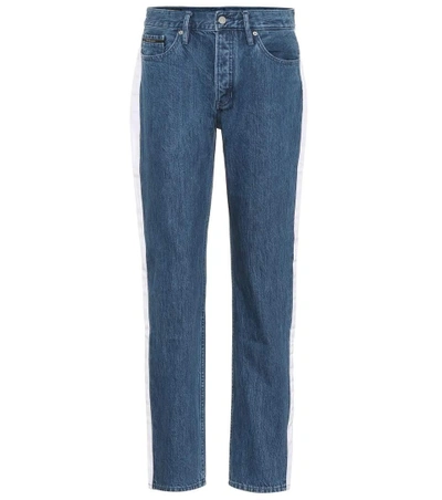 Shop Calvin Klein Jeans Est.1978 High-waisted Taped Jeans In Blue