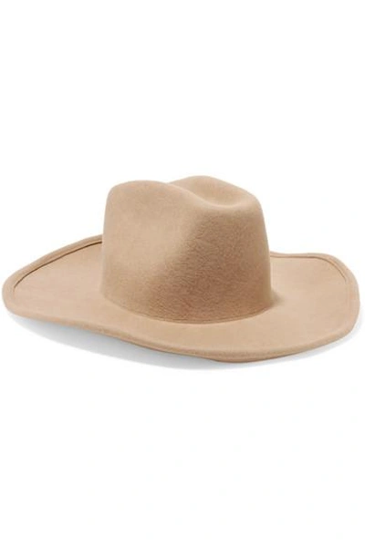 Shop Clyde Wool-felt Hat In Sand
