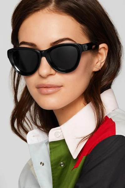 Shop Givenchy Cat-eye Acetate Sunglasses In Black