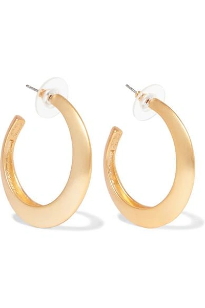 Shop Kenneth Jay Lane Gold-tone Hoop Earrings