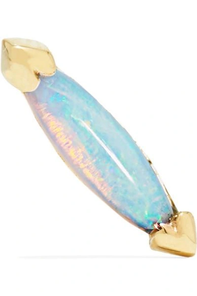 Shop Wwake Eye 14-karat Gold Opal Earring