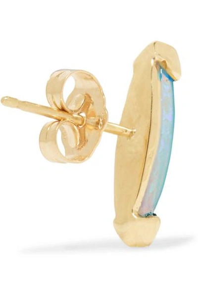 Shop Wwake Eye 14-karat Gold Opal Earring