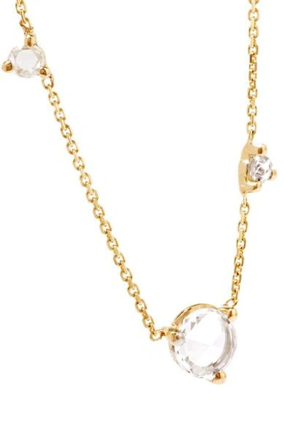 Shop Wwake Three Step 14-karat Gold Diamond Necklace