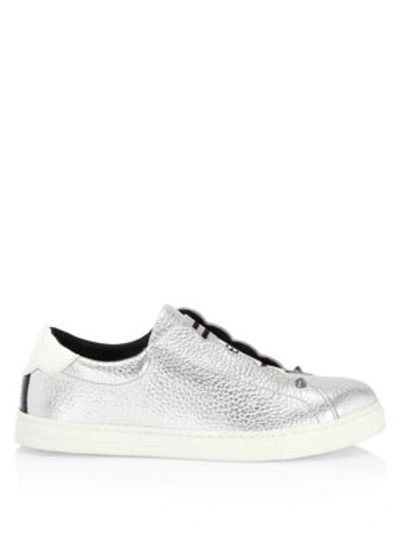 Shop Fendi Rockoko Slip-on Sneakers In Silver
