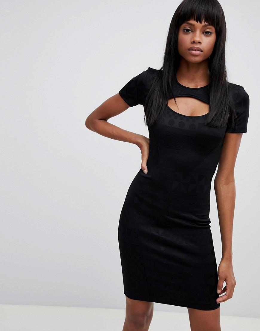 versace jeans black dress