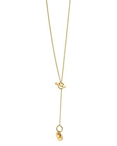 Shop Gorjana Chloe Small Toggle Charm Necklace, 18.75 In Gold