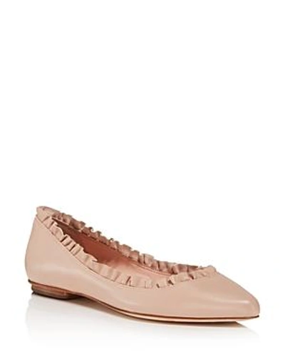 Shop Kate Spade New York Women's Nicole Leather Flats In Ballet Pink