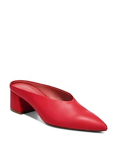 Shop Vince Women's Ralston Leather Mules In Red