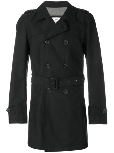 Shop Herno Mid-length Trench Coat - Black