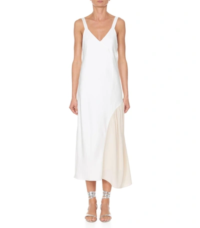 Shop Tibi Ivory/blush Multi Color Block Slip Dress