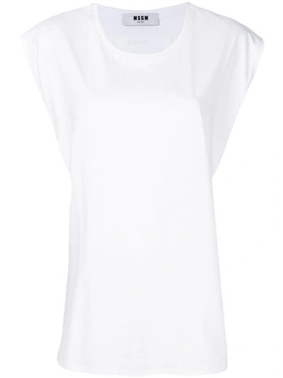 Shop Msgm Oversized Sleeveless T-shirt