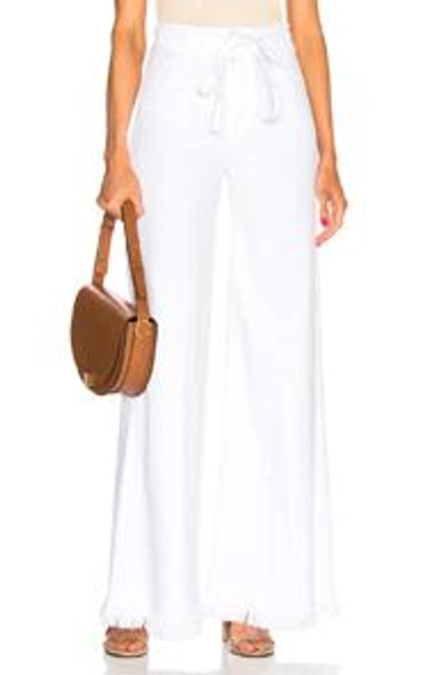 Shop Frame Belted Le Palazzo Flare In White
