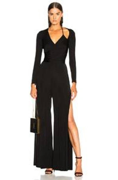 Shop Michelle Mason Wrap Jumpsuit In Black