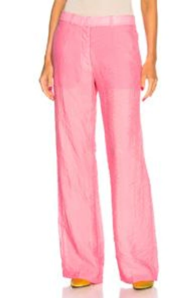 Shop Victoria Beckham Wide Leg Trousers In Pink