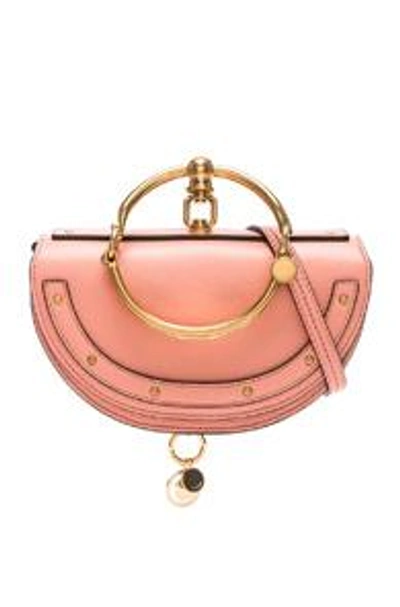 Shop Chloé Chloe Small Nile Leather Minaudiere In Ideal Blush In Pink