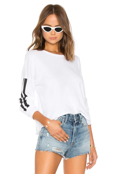 Michael Lauren Keegan Crop Lounge Tee In White