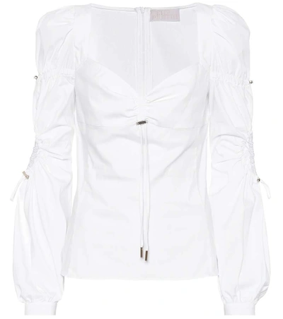Shop Peter Pilotto Sweetheart Cotton-blend Top In White