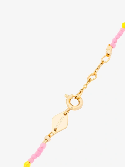 Shop Anni Lu Pink And Yellow Peppy Gold Plated Bracelet In Pink&purple