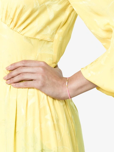 Shop Anni Lu Pink And Yellow Peppy Gold Plated Bracelet In Pink&purple
