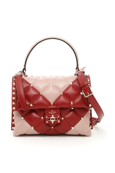 Shop Valentino Candystud Bag In Dusty Roserosa
