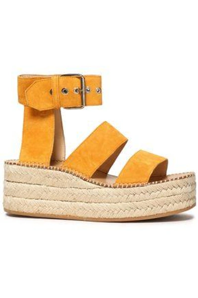 Shop Rag & Bone Suede Platform Espadrille Sandals In Mustard