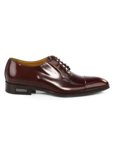Shop Paul Smith Spencer Patent Leather Dress Shoes In Burgundy