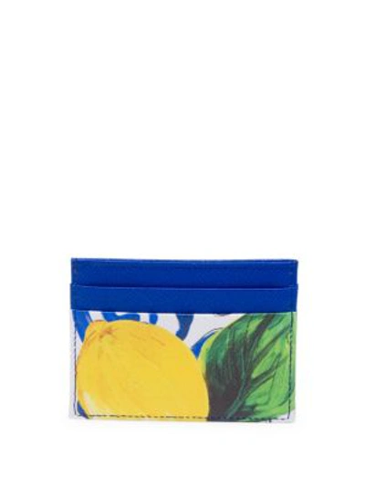Shop Dolce & Gabbana Maiolica Painted Card Case In Multi