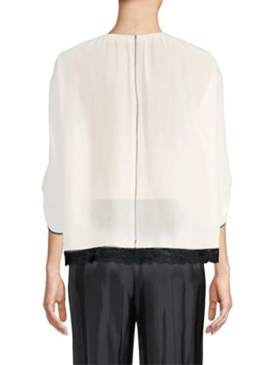 Shop Marc Jacobs Silk Tie-neck Blouse In Ivory