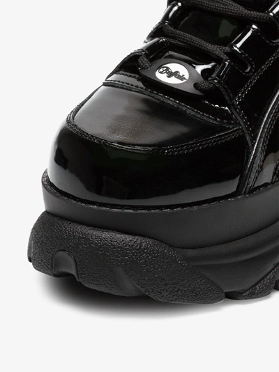 Shop Buffalo Black 60 Patent Leather Platform Sneakers