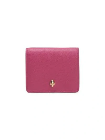 Shop Alexander Mcqueen Magenta Skull Wallet