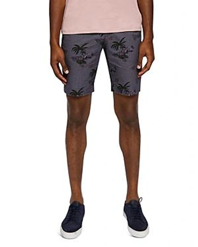 Shop Ted Baker Tropis Tropical Printed Shorts In Charcoal