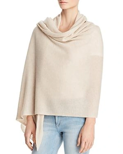 Shop C By Bloomingdale's Cashmere Travel Wrap - 100% Exclusive In Light Oatmeal